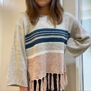 Altar’d State Boxy Fringe Sweater